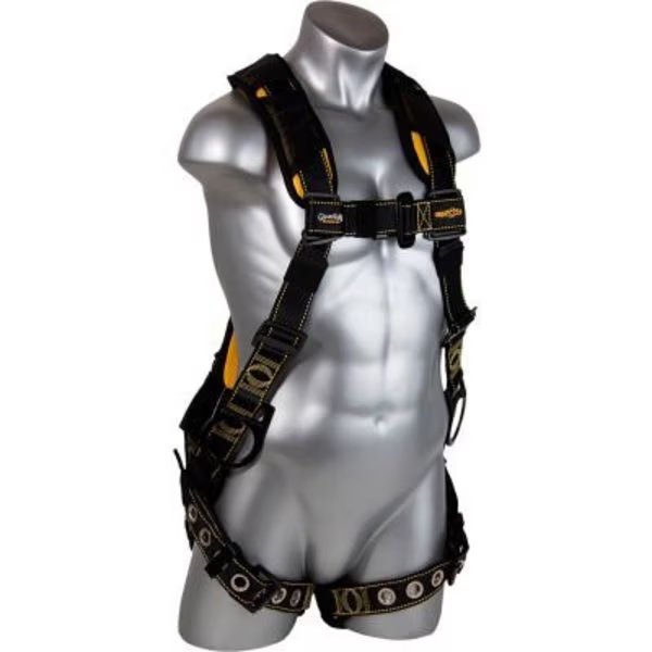 Guardian Cyclone Harness, Pass-Thru Chest, Tongue Buckle Legs, Side/Back D-Ring, XL, 130-323lbs Cap., Gf Protection, Mfr#: 21078